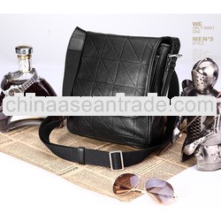 New Design Factory Price Genuine Leather Emboss Long Shoulder Strap Men Cross Body Bag