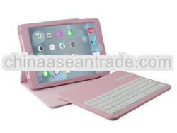 New Pink Leather Case Bluetooth keyboard wireless for iPad Air