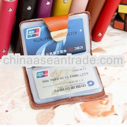Plastic PVC Card Holder Leather Cover