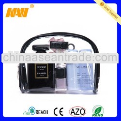 Professional bag factory produce zipper clear pvc cosmetic bag(NV-CS076)