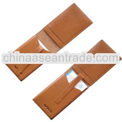 Promotional Card Holders Brown Leather