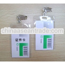 Promotional ID card holder with clip