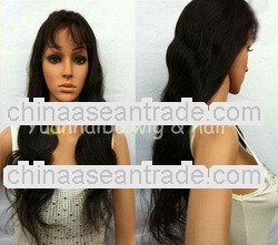 Quality Cheap Price 22" #1b Loose Wave, Indian Virgin human hair full lace wig