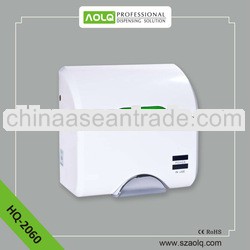 Rapid ABS Electric Automatic Sensor Bathroom Hand Dryer with Chromeplated Exit/shockproof ,low noise