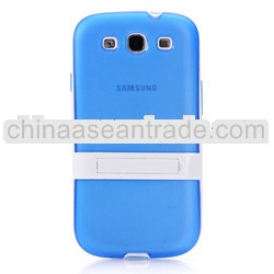 Removable plastic frame + TPU combination case with holder for samsung galaxy s3 TPU case