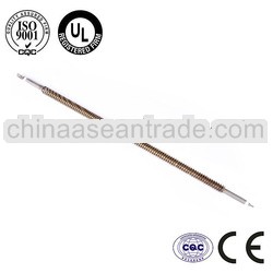 Straight electric heating fin element for heat exchanger oven