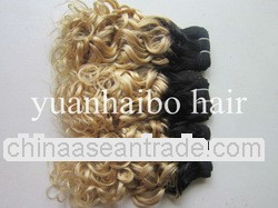 Super Charming 20" #1b#613 Ombre Two Tone, Loose Wave, Virgin Indian human hair weave