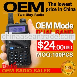 UV-5R $24 Best price OEM Rebrand Name Dual Band walkie talkie radio