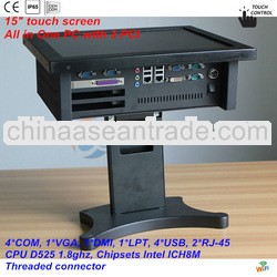 Unique Design Industrial Computer 15 Inch All in One PC 3 PCI Slots Embedded Computer