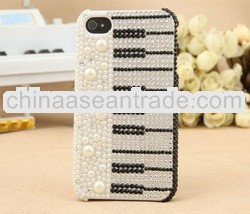 Unique design with piano key diamond case for iPhone4/4S case