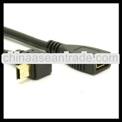 Up Angle MINI USB Extension Cable with Male to Female