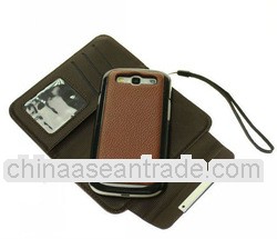 Wallet pouch case cover PU Leather for Samsumg s4 S3 i9300 Yovatar