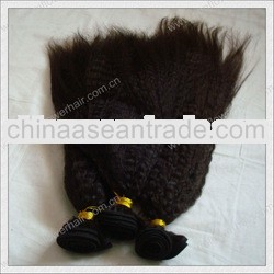 Wholesale high quality virgin Peruvian kinky straight hair weft