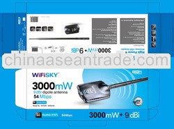 Wireless USB Adapter LAN 802.11G,3000mW High Power 802.11b/g/n 150Mbps USB 2.0 Wireless Network Dong