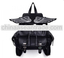 Women Angel Wing Faux Leather Backpack Bag Schoolbag Tote Handbag cute large