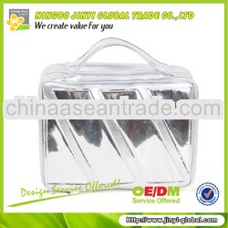 brightly silver trolley set travel bag with two handles pvc travel set for promotion