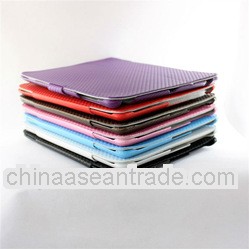 for Apple iPad 2 2nd Gen 2 Leather Carbon Fiber Soft Cover Case