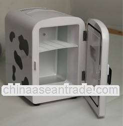 mini no compressor milk cow shape portable 4L car fridge beverage cooler and warmer 6 cola 330ml for