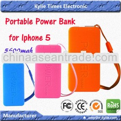 mobile mini power bank 5600mah hot gift power bank for iphone 5 i5
