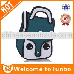 modern 2d bag 3d fox style cartoon bag gismo cubs shape bag handbag