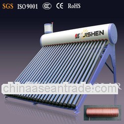 practical and economical 180L color steel copper coil solar water Heater with three target vacuum tu