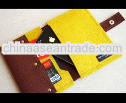 promotional card holder passport holder made of eco friendly felt