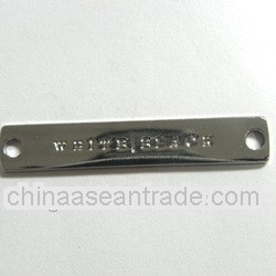 rectangle brand metal label,custom nameplate with two holes
