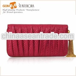 red wallet,2014 latest girls tassel purse