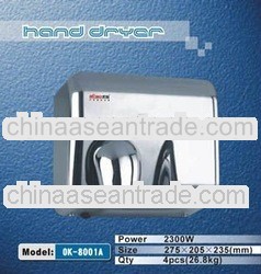 stainless steel fast speed MOQ 600pcs automatic hand dryers