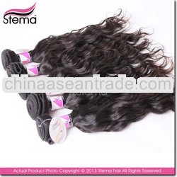 stema 5th year anniversary hot selling tangle free no shedding hair wavy brazilian hair weave