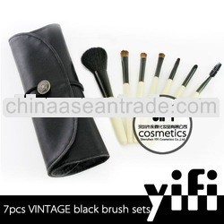 2013New arrival!classical 7pcs makeup brush animal hair makeup brush set