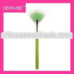 2 Tone Synthetic hair pink makeup fan brushes