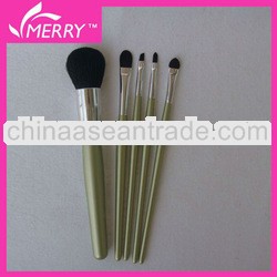 5pcs Goat hair clear handle makeup brush set