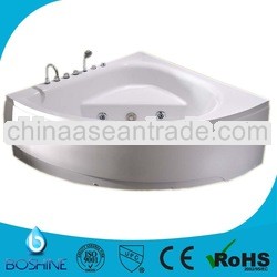 Corner spa tub with seat and colour light