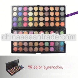 Girl cosmetic!80 color eyesahdow palette aluminum eyeshadow box