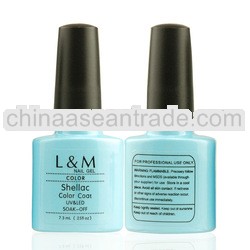 Hot sales L&M Factory 7.3ml 47 latest colors soak off uv gel