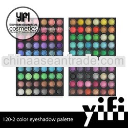 Hot selling! 120 -2 color eyeshadow palette shining eye shadow