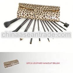 Leopard 12 pcs makeup brush set 2013 new style shader makeup brush