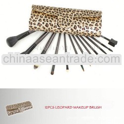 Leopard 12 pcs makeup brush set makeup brushes goat hair