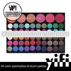 Makeup wholesale!56 colors eyeshadow palette makeup case with lights