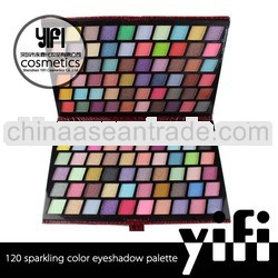 New Style!120S Color Eyeshadow Paletteglitter shadow cream