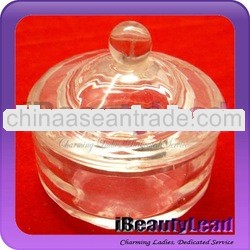 Popular glass container with lid for acrylic nail art 3D painting