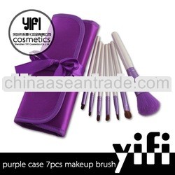 Pro 7pcs purple brushes set 24pcs long handle brush set