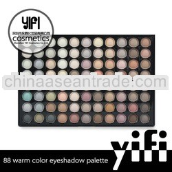 Pro 88 colors cosmetic eyeshadow palette wooden eyeshadow palette container