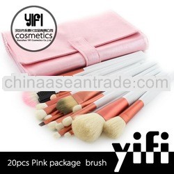 Professinal pink 20 pcs makeup brush acrylic makeup brush holder