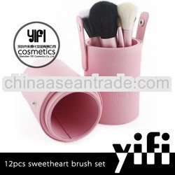 Professional! Miss Yifi 12pcs sweetheart makeup brushesNatural Hair Professional Makeup Brush Set