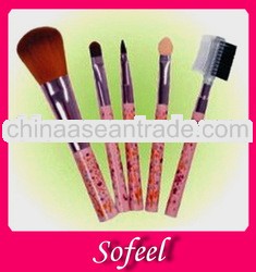 Sofeel 2013 5pcs professional travel size cosmetic brush set