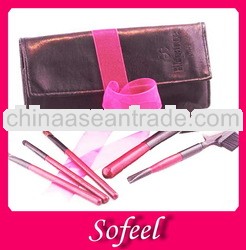 Sofeel 2013 5pcs travel cometic brush kit with makeup bag