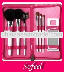 Sofeel 2013 fashion 6pcs goat hair travel makeup brush set