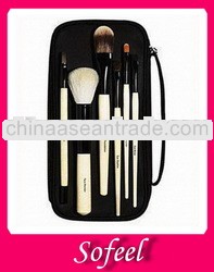 Sofeel 2013 new 6pcs travel makeup brush with bamboo handle